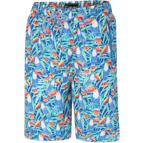 KAM Parrot Print Swim Shorts Multi